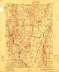1892 Map of Granby, 1910 Print