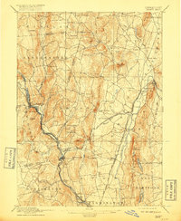 1892 Map of Granby, 1917 Print