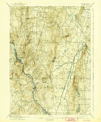 1892 Map of Granby, 1939 Print