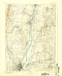 1892 Map of Hartford, 1925 Print