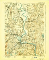 1893 Map of Middletown, 1928 Print