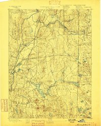 1893 Map of Moosup, 1898 Print