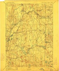 1893 Map of Moosup, 1912 Print