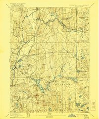 1893 Map of Moosup, 1921 Print