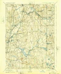 1893 Map of Moosup, 1932 Print