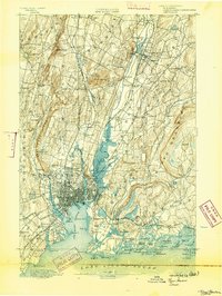 1892 Map of Wallingford Center, CT, 1893 Print