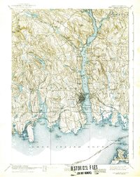 preview thumbnail of historical topo map of New London, CT in 1893