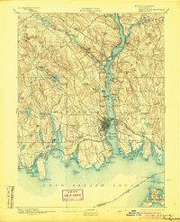 1893 Map of New London, CT, 1903 Print