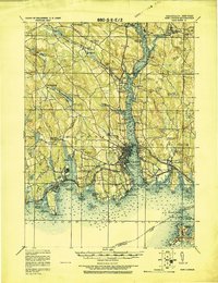preview thumbnail of historical topo map of New London, CT in 1921