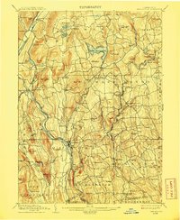 1904 Map of Bridgewater, CT, 1908 Print