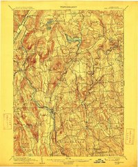 1904 Map of Bridgewater, CT, 1912 Print
