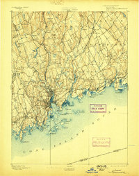 1893 Map of Norwalk, 1898 Print