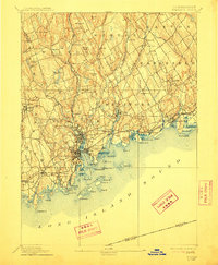 1893 Map of Norwalk, 1912 Print