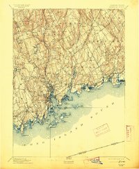 1893 Map of Norwalk, 1913 Print