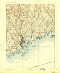 1893 Map of Norwalk, 1924 Print
