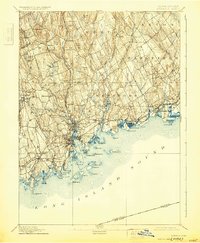 preview thumbnail of historical topo map of Norwalk, CT in 1893