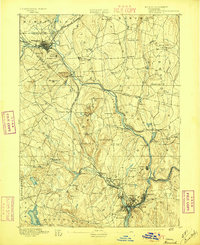 1892 Map of Norwich, CT, 1897 Print
