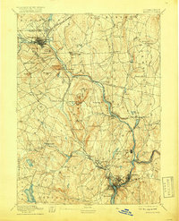1892 Map of Baltic, CT, 1918 Print