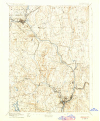 1892 Map of Baltic, CT, 1925 Print