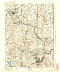 1892 Map of Baltic, CT, 1934 Print