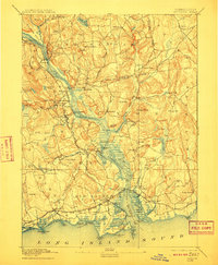 1893 Map of Saybrook, 1910 Print