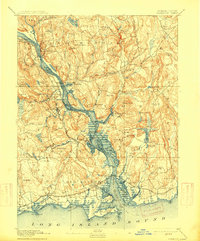 1893 Map of Saybrook, 1915 Print