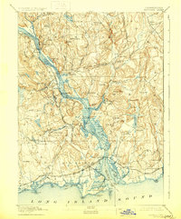 1893 Map of Saybrook, 1929 Print