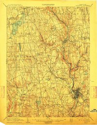1904 Map of Waterbury, 1912 Print