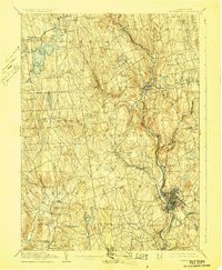 1904 Map of Waterbury, 1928 Print
