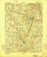1892 Map of Winsted, CT, 1897 Print