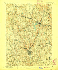 1892 Map of Winsted, CT, 1909 Print