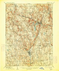 1892 Map of Winsted, CT, 1913 Print