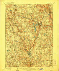 1892 Map of Winsted, CT, 1922 Print