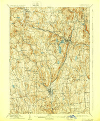 1892 Map of Winsted, CT, 1929 Print