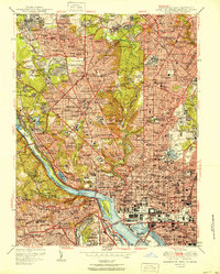 preview thumbnail of historical topo map of District of Columbia, United States in 1951