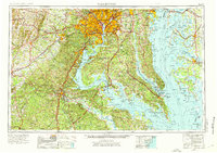preview thumbnail of historical topo map of Washington, VA in 1957