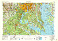 historical topo map of Washington, VA in 1957