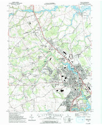 preview thumbnail of historical topo map of Dover, DE in 1993