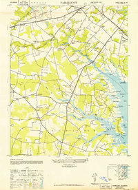 preview thumbnail of historical topo map of Sussex County, DE in 1943