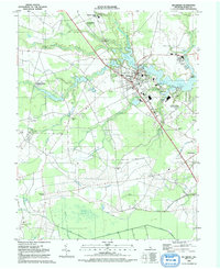 preview thumbnail of historical topo map of Millsboro, DE in 1992