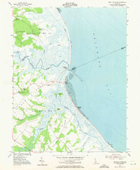 Download a high-resolution, GPS-compatible USGS topo map for Mispillion River, DE (1971 edition)