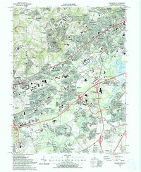preview thumbnail of historical topo map of New Castle County, DE in 1993