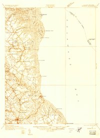 1934 Map of Bowers, DE