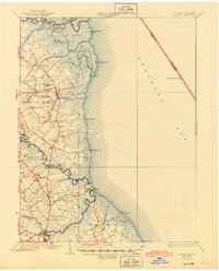 1936 Map of Bowers, DE, 1945 Print