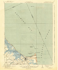 1937 Map of Cape Henlopen, 1943 Print
