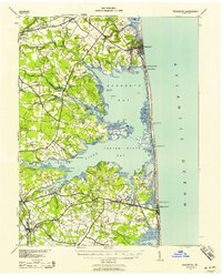 1938 Map of Bethany Beach, DE, 1958 Print