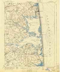 preview thumbnail of historical topo map of Sussex County, DE in 1918