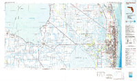1985 Map of West Palm Beach, 1986 Print
