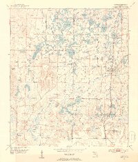 1952 Map of Jackson County, FL, 1953 Print