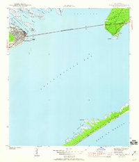 1943 Map of Apalachicola, 1960 Print